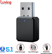 Luving - KN318 - Bluetooth 5.1 Audio Adapter - Bluetooth Receiver & Transmitter - Bluetooth Ontvanger & Zender - 3.5MM Aux - Handsfree Bellen