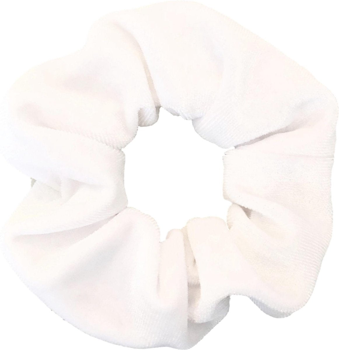 IRSA Scrunchie Velvet Wit - haarwokkel - Haarelastiek - Haaraccessoire (1 stuk)