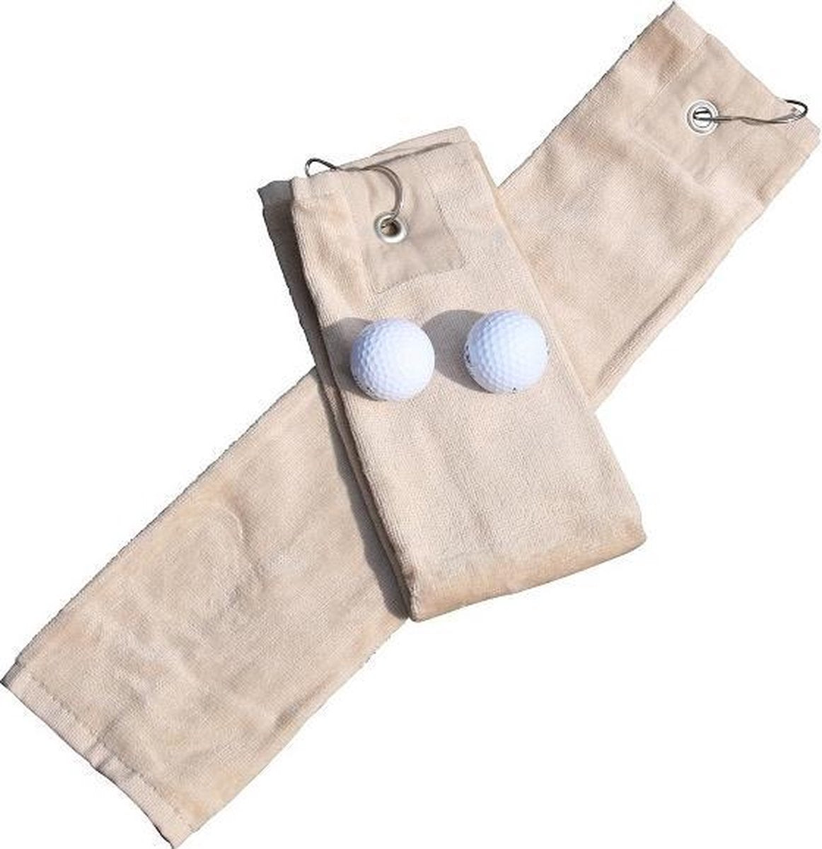 A&R Golf Handdoekje DeLuxe Velours Sand 400 gram - Set van 5 stuks