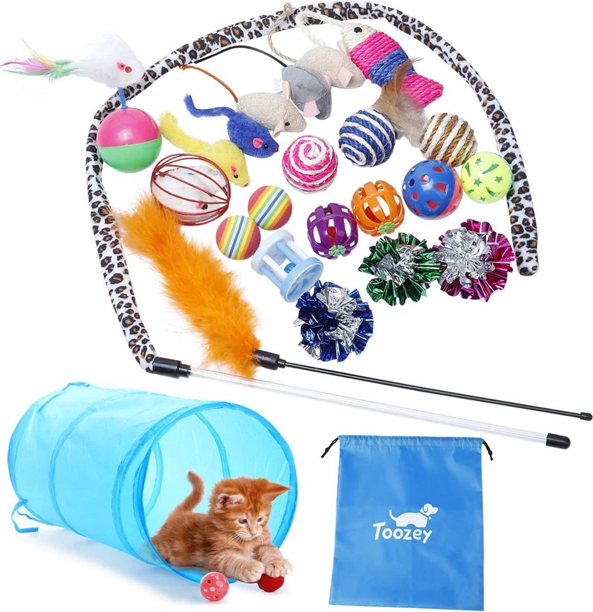 REXA®  Kattenspeelgoed set met tunnels