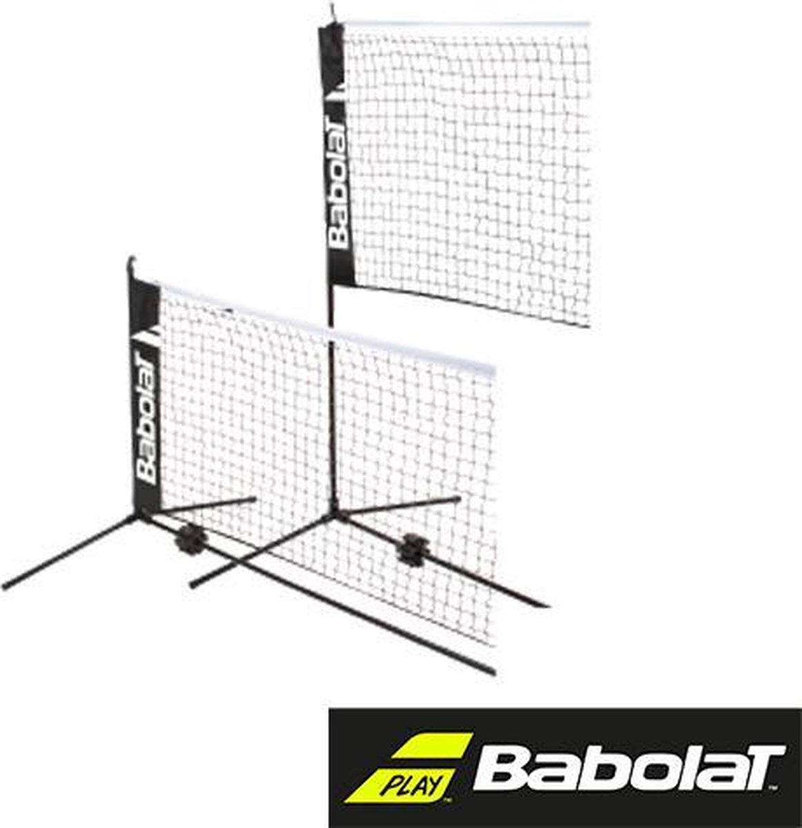 Babolat opzet badmintonnet tennisnet - staal - zwart - 5.8m
