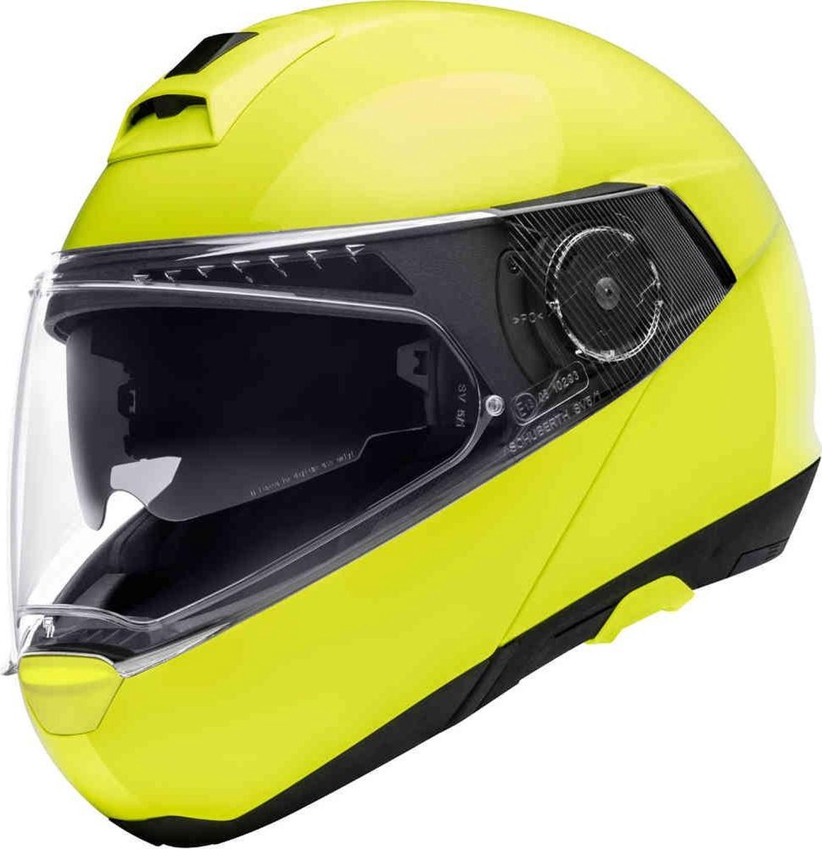 Schuberth C4 Pro Fluo Geel Systeemhelm - Motorhelm - Maat XL