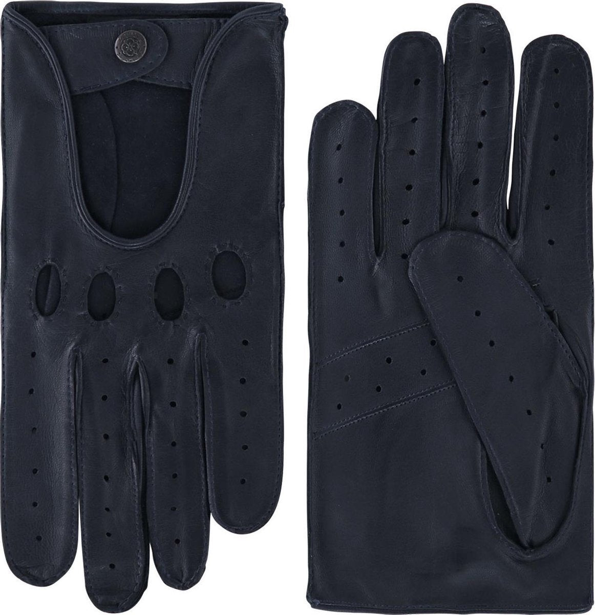 Leren autohandschoen voor heren model Miami Color: Navy