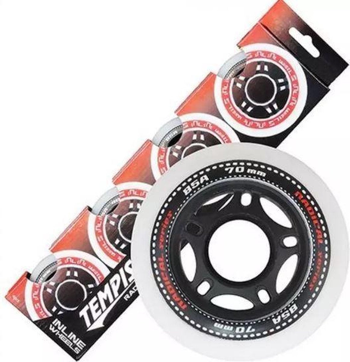 Tempish Skatewielen Radical 82 Mm / 84a Wit/zwart 4 Stuks