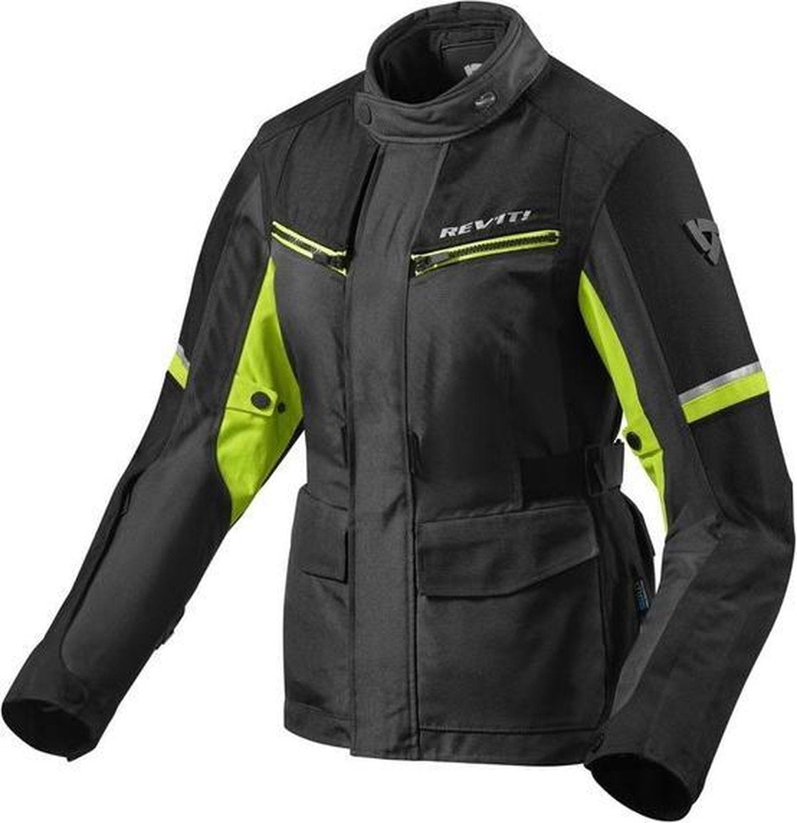 REV'IT! Outback 3 Ladies Black Silver Textile Motorcycle Jacket 38