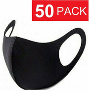 Mondkapje Wasbaar Mondmasker zwart Mondkapjes Niet-medisch - 50 Pack