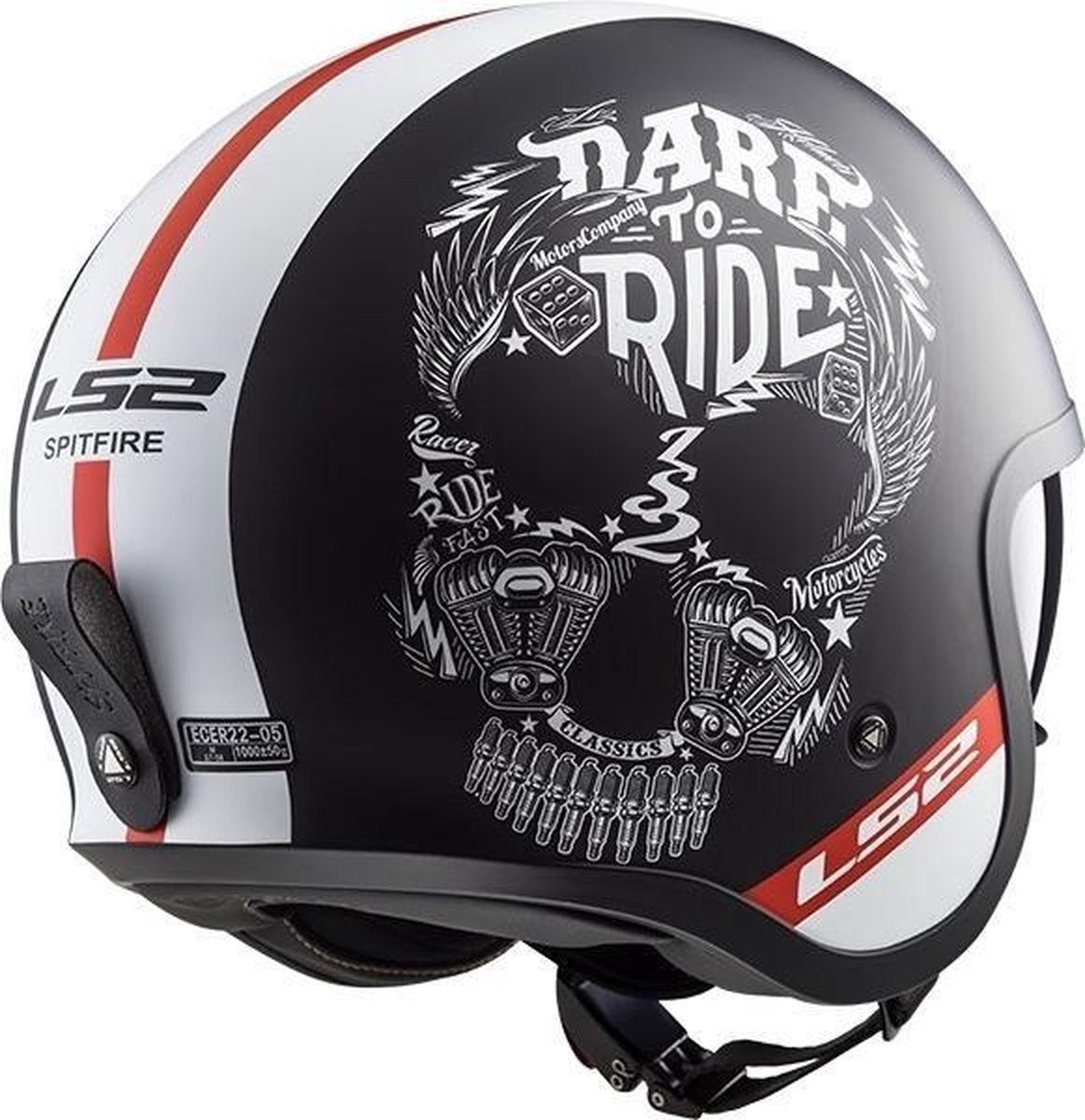 LS2 OF599 Spitfire Inky motorhelm