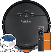 QuickDays® Robotstofzuiger | Met laadstation & Dweilfunctie | Inclusief GRATIS Accessoires Set