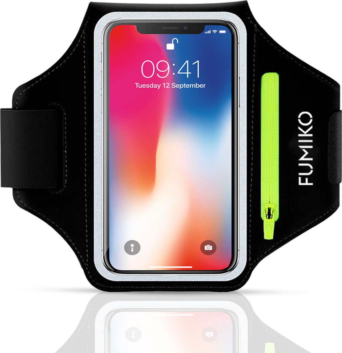 FUMIKO Hardloop telefoonhouder - Hardloopband - Sportarmband - Zwart