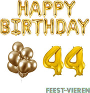 44 jaar Verjaardag Versiering Ballon Pakket Goud