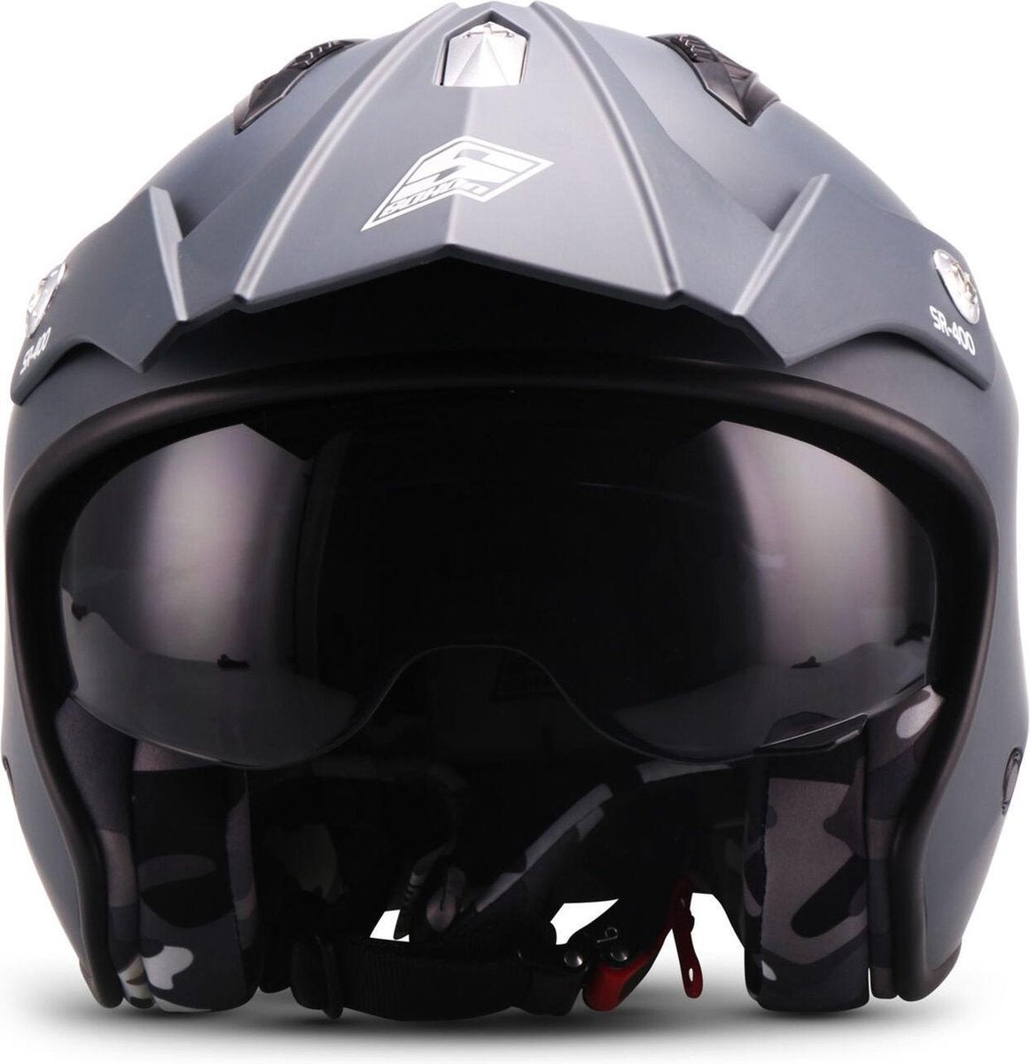 SOXON SR-400 Mono Navy blauwe jethelm