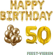 50 jaar Verjaardag Versiering Ballon Pakket Goud
