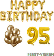 95 jaar Verjaardag Versiering Ballon Pakket Goud
