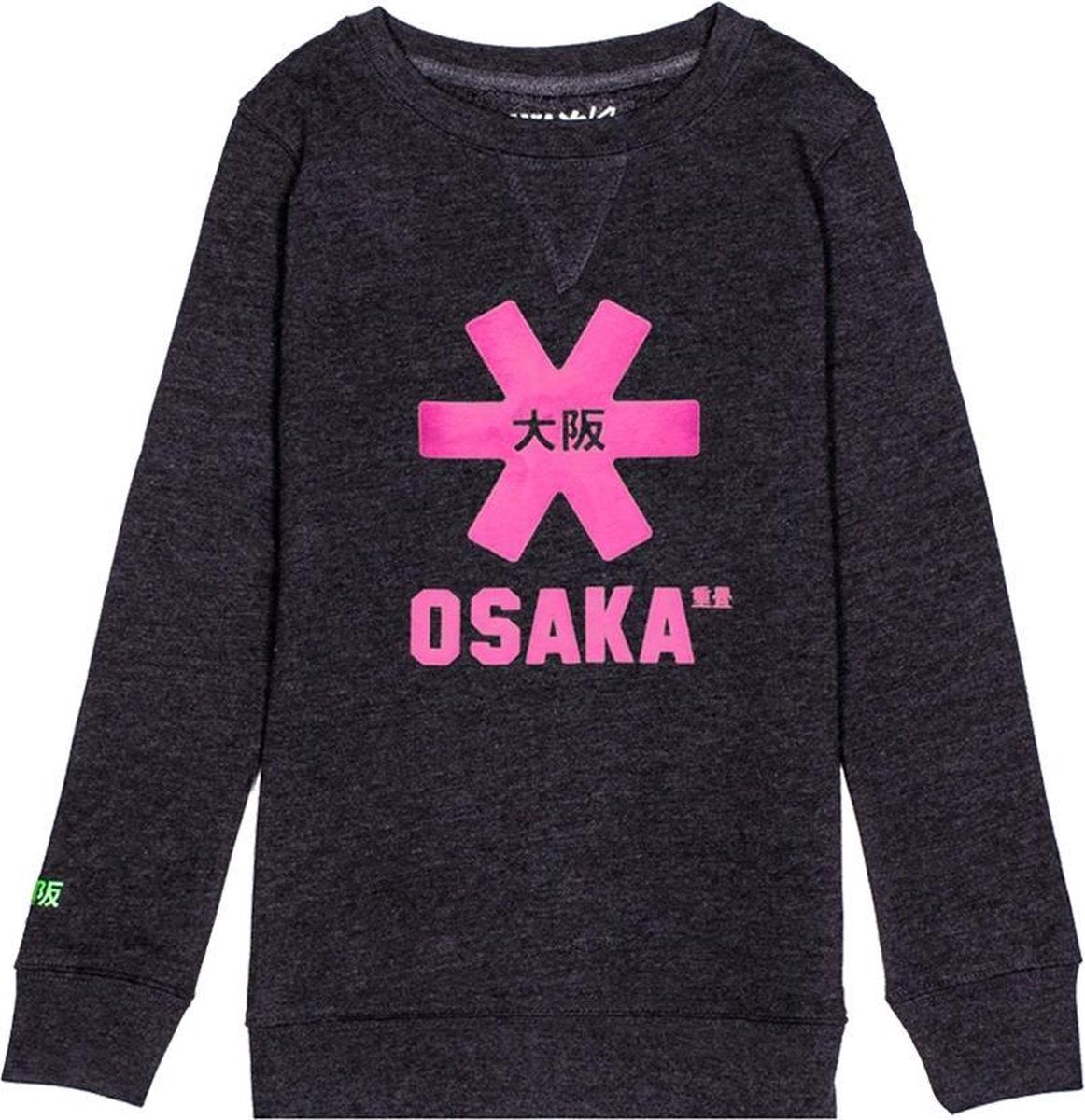 Deshi Sweater Pink Star Kids Black Melange