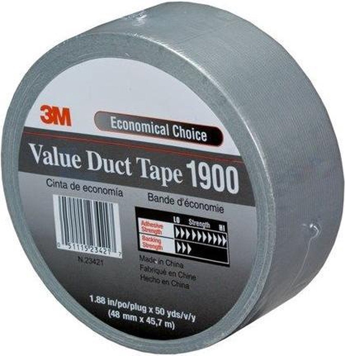 DuctTape 3M 1900 Economy 50 mm x 50 meter zilver