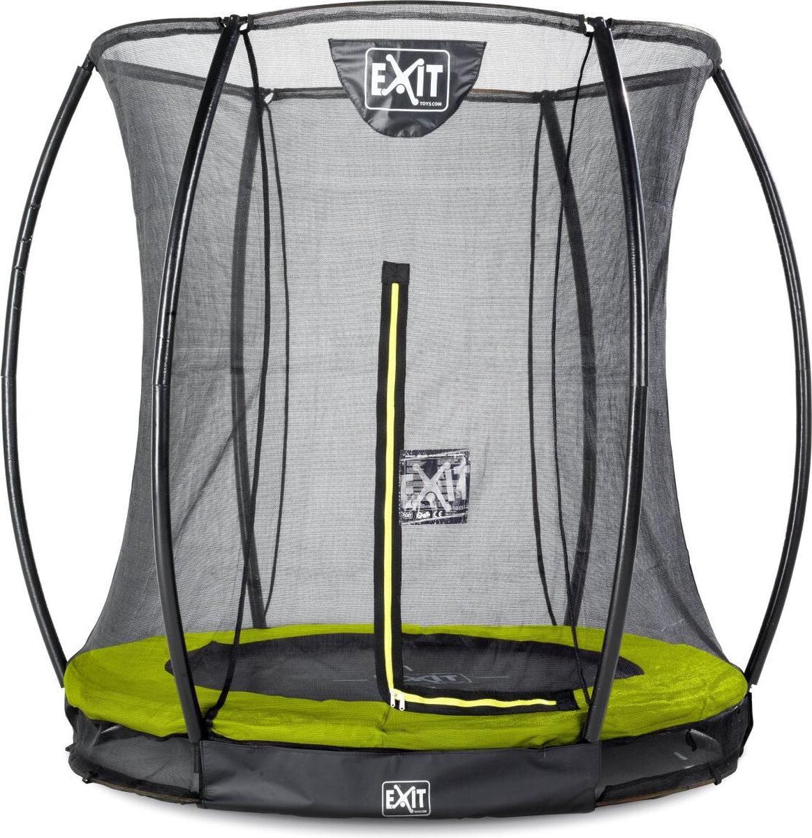 Trampoline EXIT Silhouette inground - ø183cm met veiligheidsnet - groen