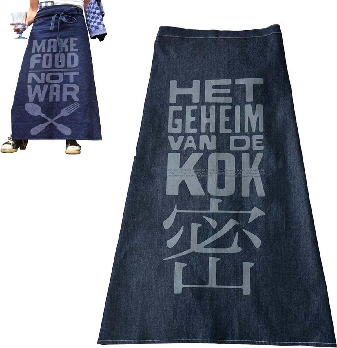 Keukenschort / sloof Denim | Het geheim van de kok