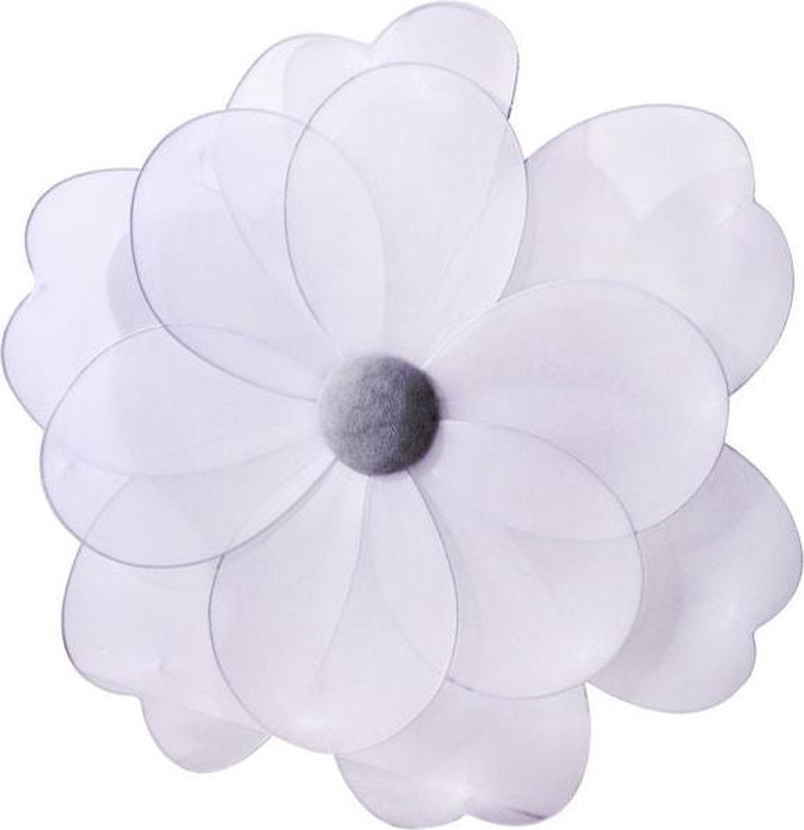 Bloem wit deco dia 55cm met clip