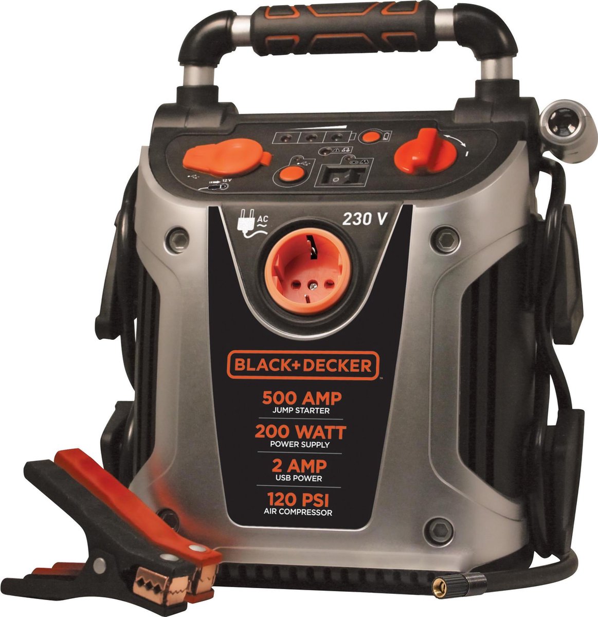 BLACK+DECKER Jumpstarter & Compressor Vg11 (12v 450a) Oranje