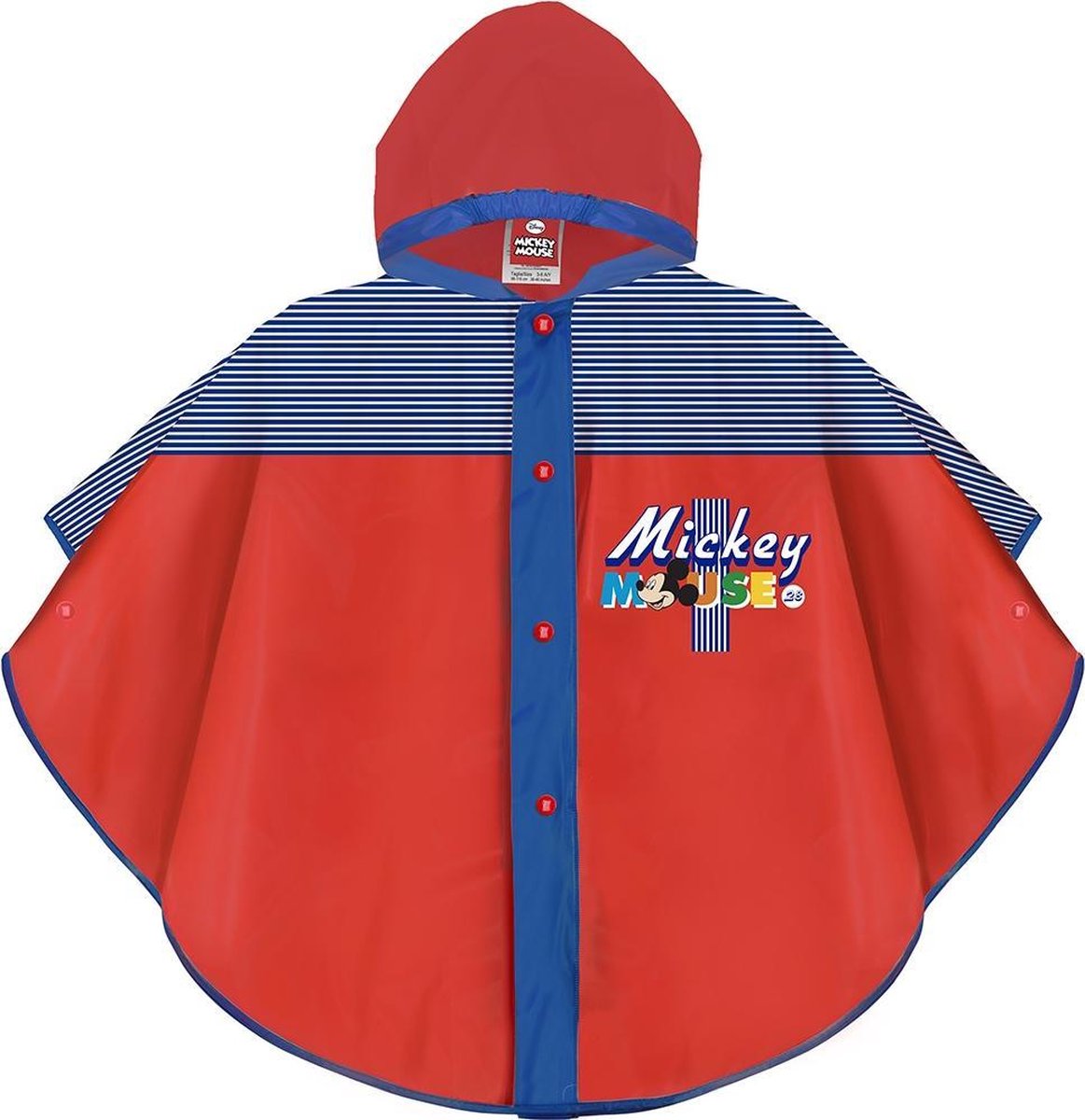 Perletti Regenponcho Mickey Mouse Eva Rood/blauw 2-5 Jaar