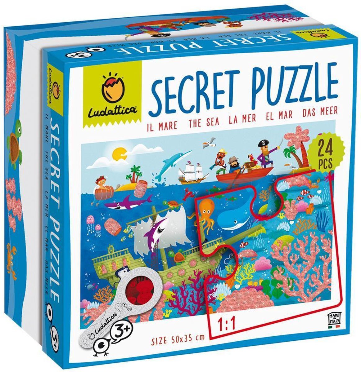 Ludattica Legpuzzel Secret Puzzle The Sea Karton 24 Stukjes