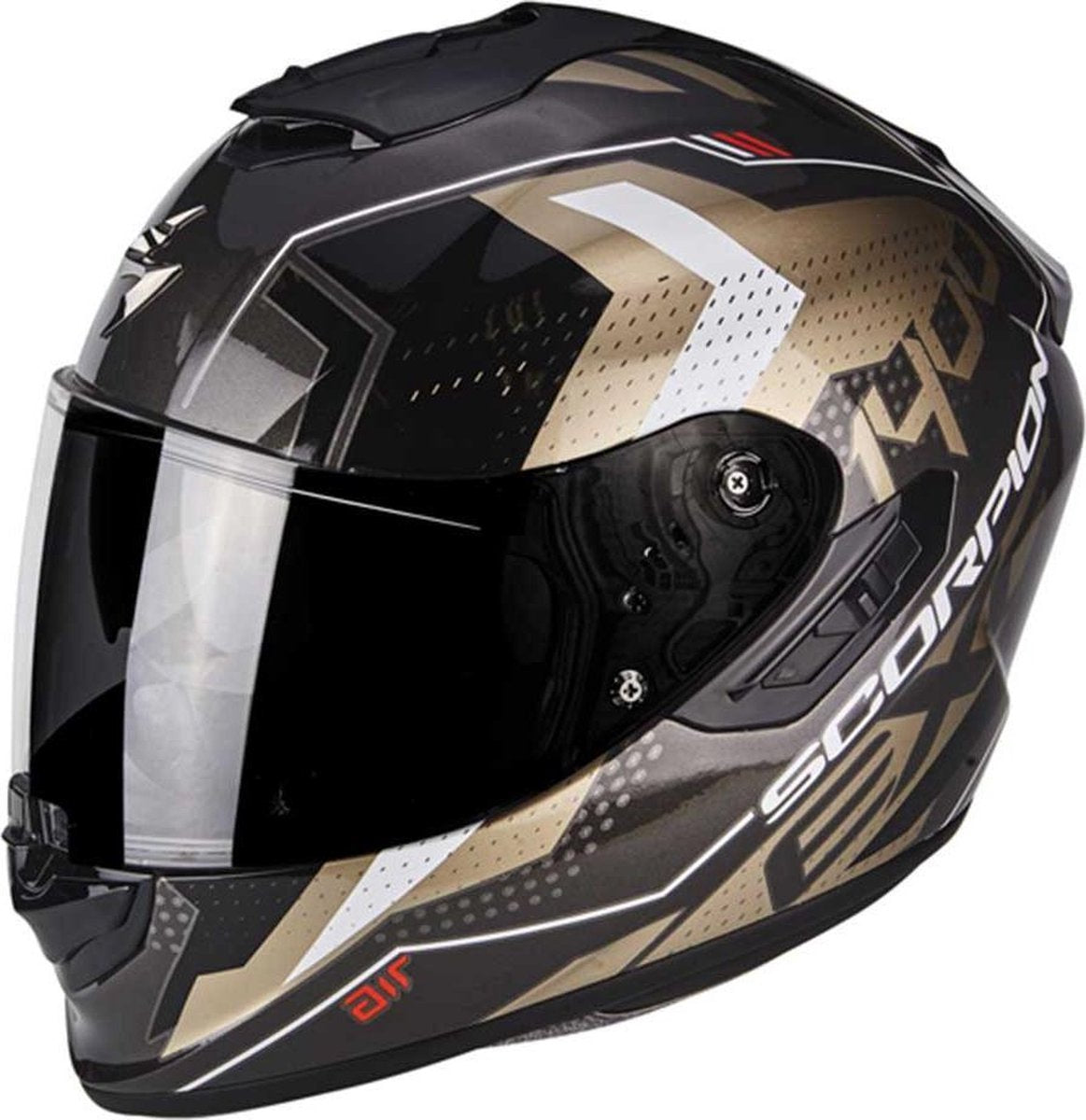 Scorpion EXO-1400 Air Trika Goud ZwartIntegraalhelm - Motorhelm - Maat XXL