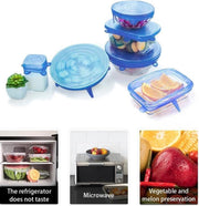 LOUZIR Silicone Afsluitdeksel - Verhouddeksel - Herbruikbare Vacuum Deksel - Set van 6 Stuks