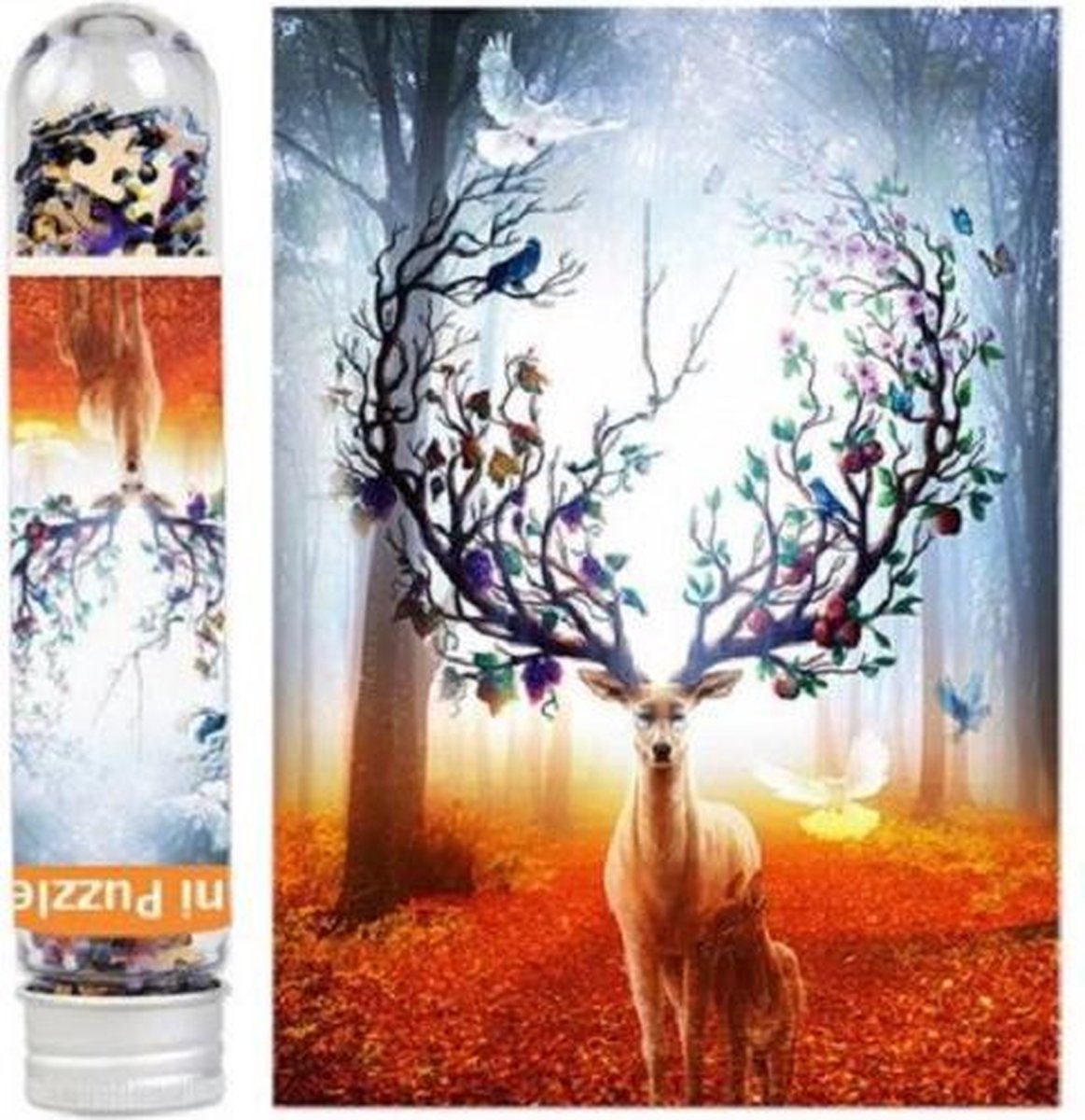 Mini Puzzel - Mini Stukjes - 234 Stuks - Hert met Prachtig Natuurgewei Minipuzzel - 15