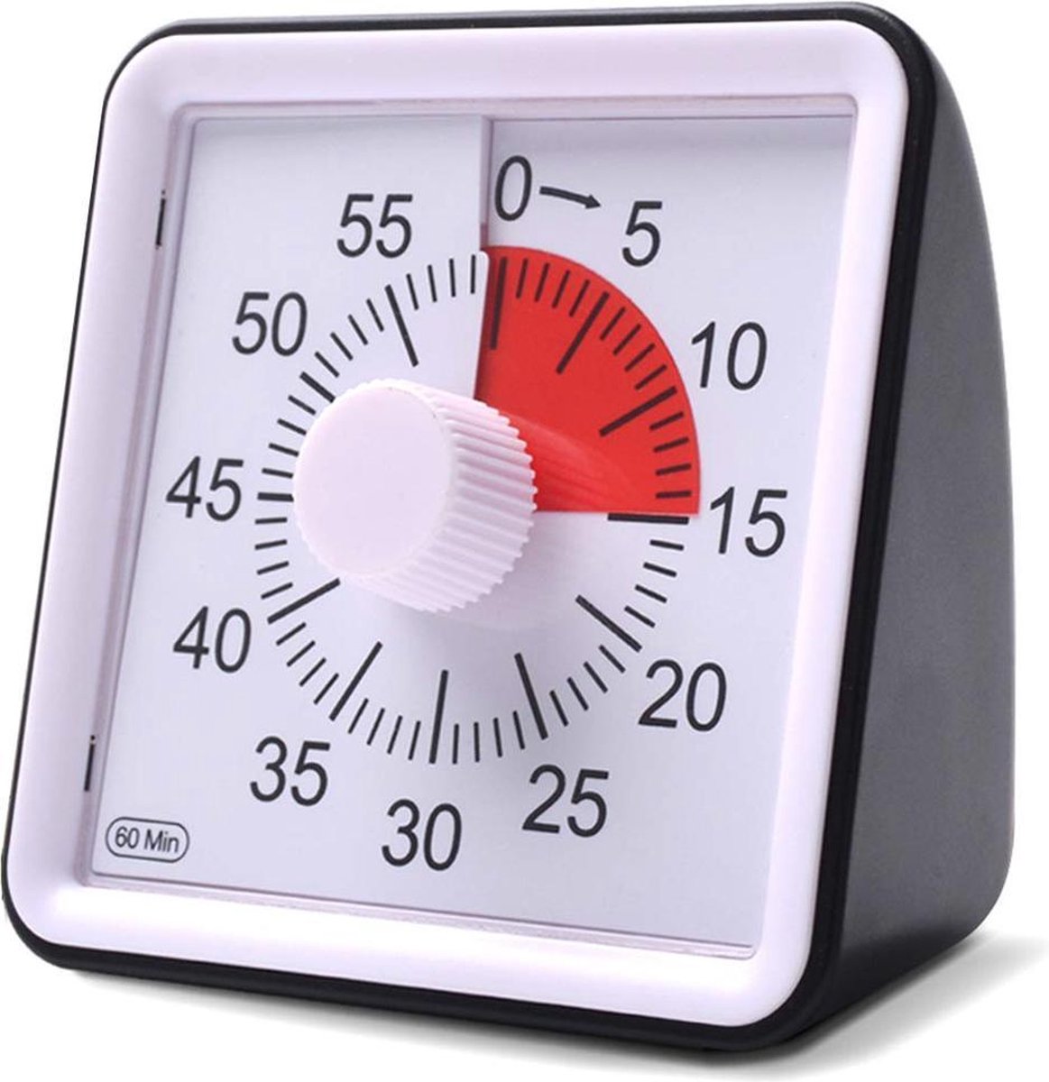 FLOKOO Hoogwaardige Leerklok voor Kinderen - Timer Kind Zwart - Vergaderklok - Aftelklok -  Leerklokken - Kookwekker Analoog - Leer Klok kijken - Time - Educatieve Klok - Huiswerk Hulp - Educatief Speelgoed - Thuisonderwijs