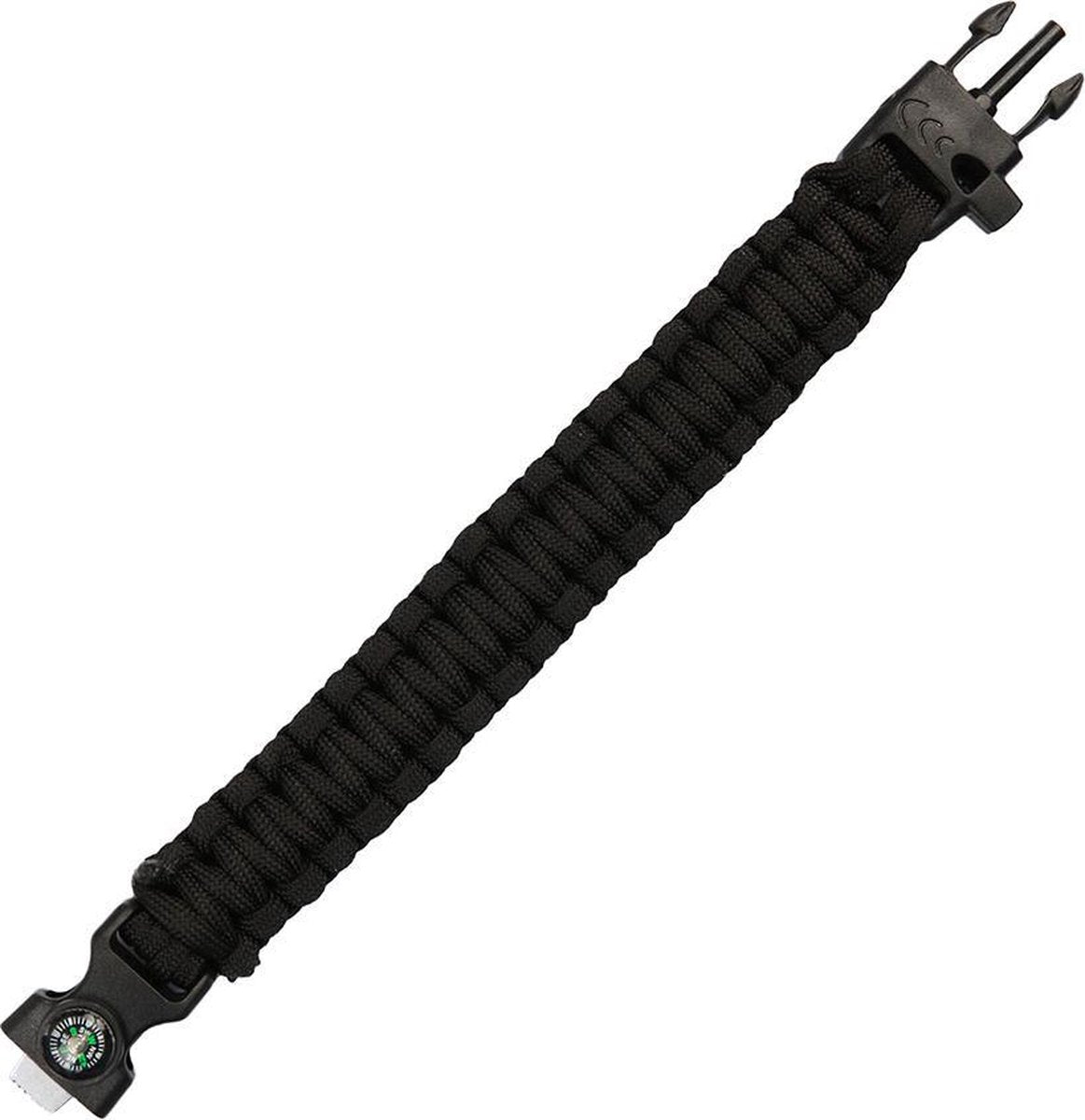 101inc Paracord survival kompas 8 inch zwart