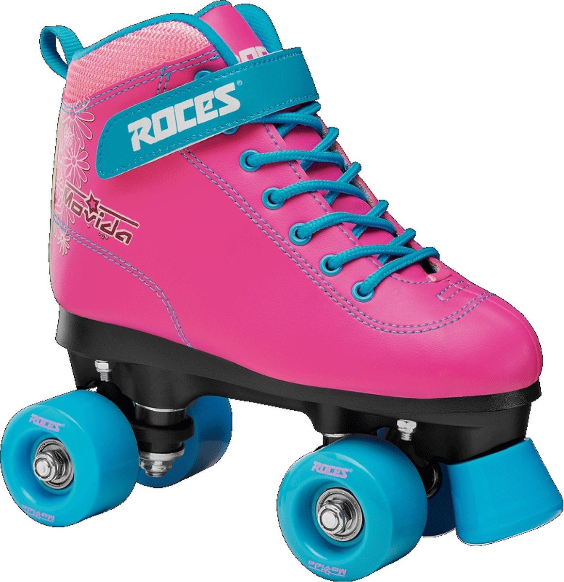 Roces Rolschaatsen - Maat 39Kinderen en volwassenen - roze - blauw - wit