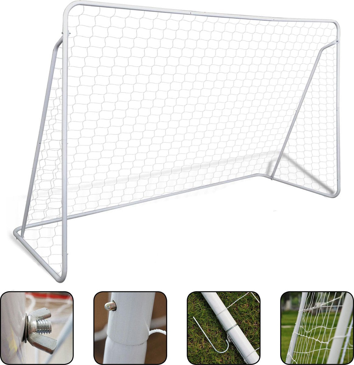 Cozytrix Junior Stalen Voetbaldoel 240 cm x 150 cm