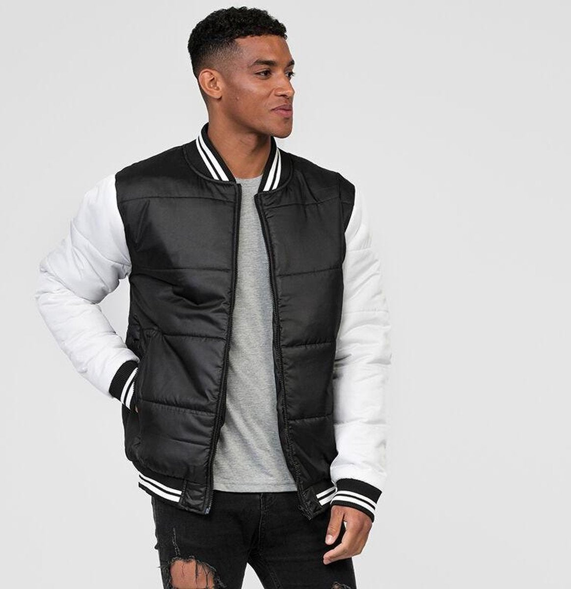 Varsity puffer jacket