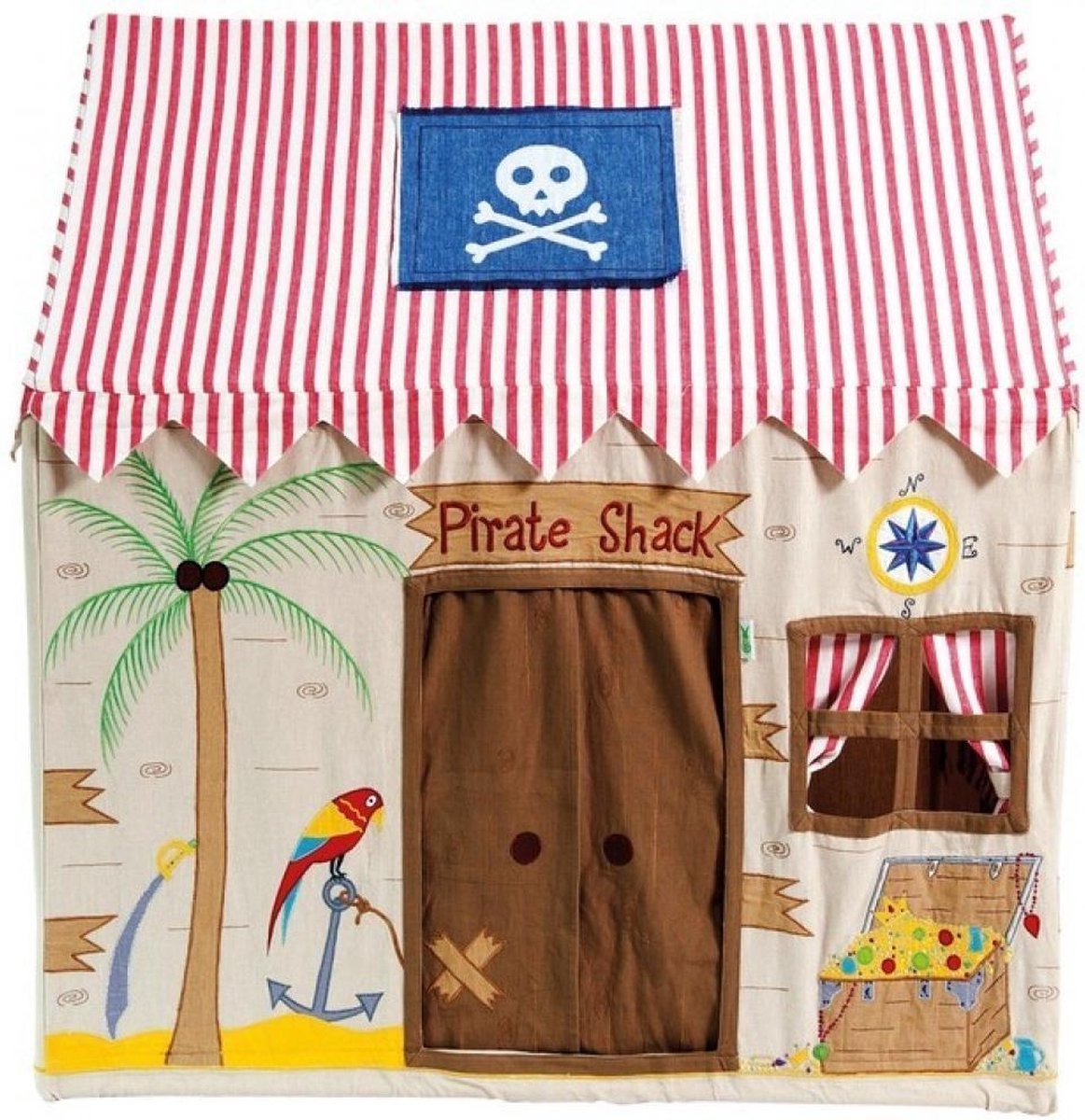 Piraat speeltent klein + floor quilt - Win Green