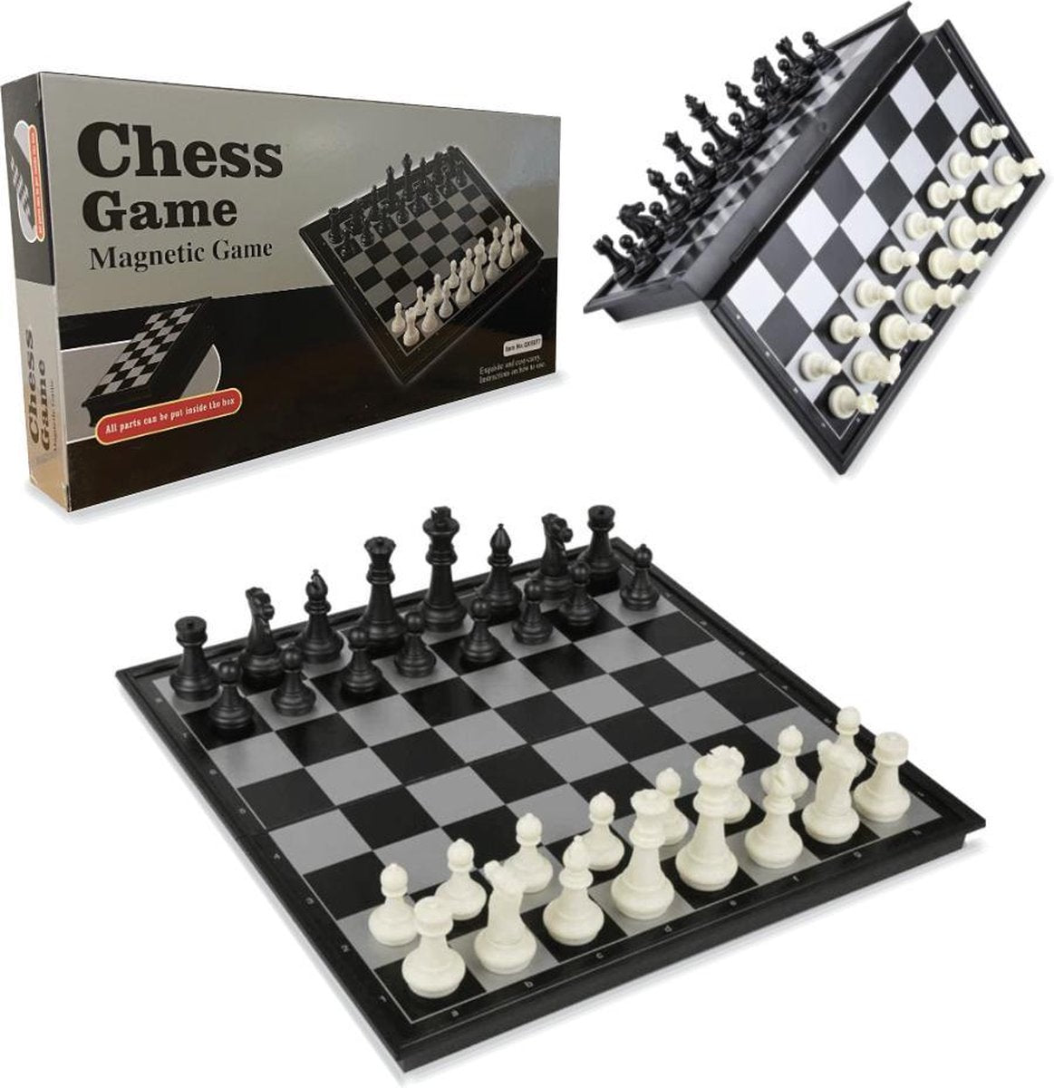 VoordeelShop Schaakbord Magnetisch - Opklapbaar Met Schaakstukken - 32cm x 32cm - Schaakspel - Dambord - Bordspellen - Spellen
