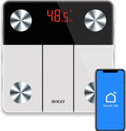 Weegschaal - Weegschaal personenweegschaal - Bluetooth - Met lichaamsanalyse