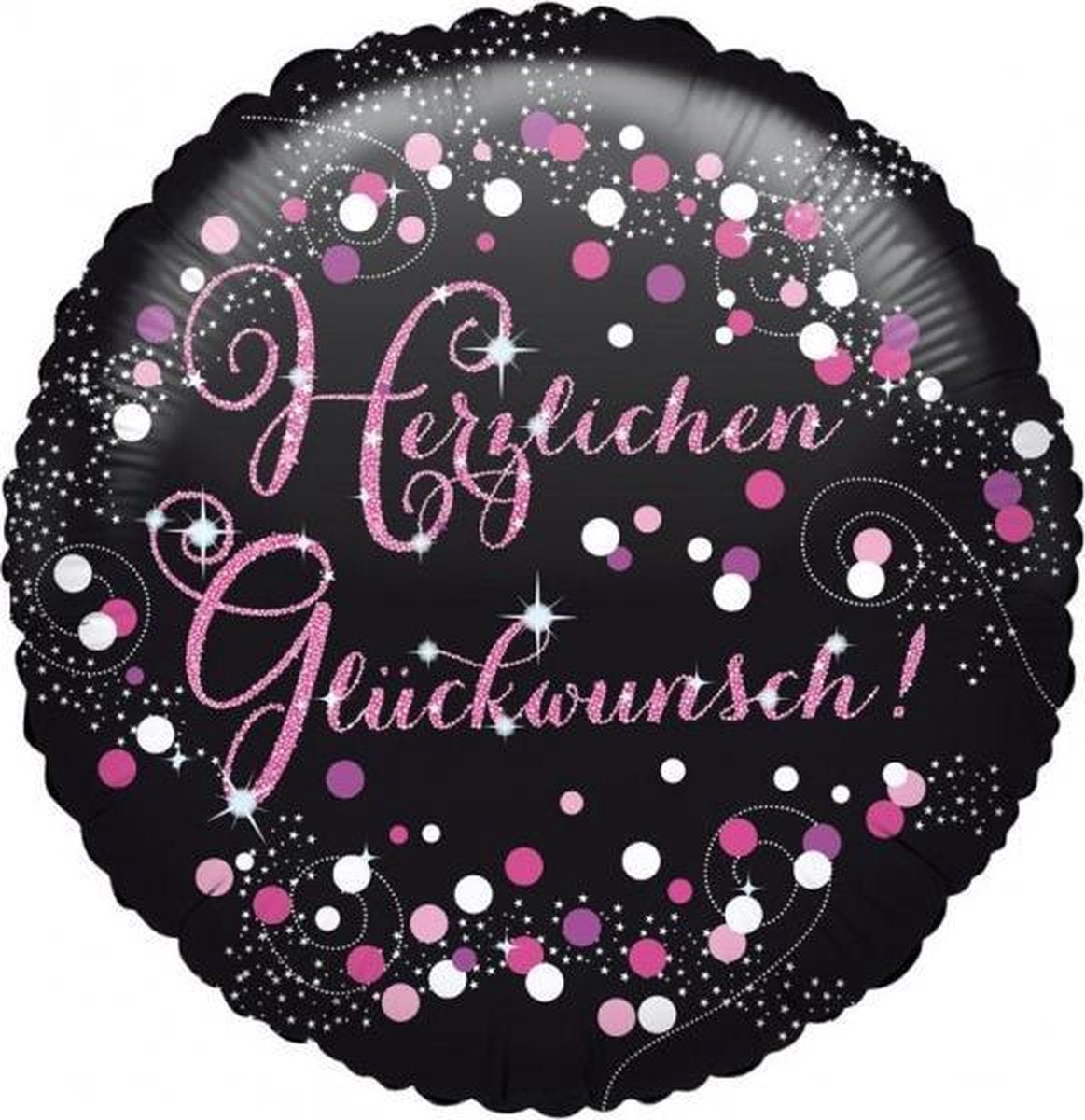 Standard Herzlichen Gl?ckwunsch Pink Sparkle Foil Balloon Ro
