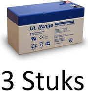 3 Stuks Ultracell Loodaccu UL 12v 1300mAh