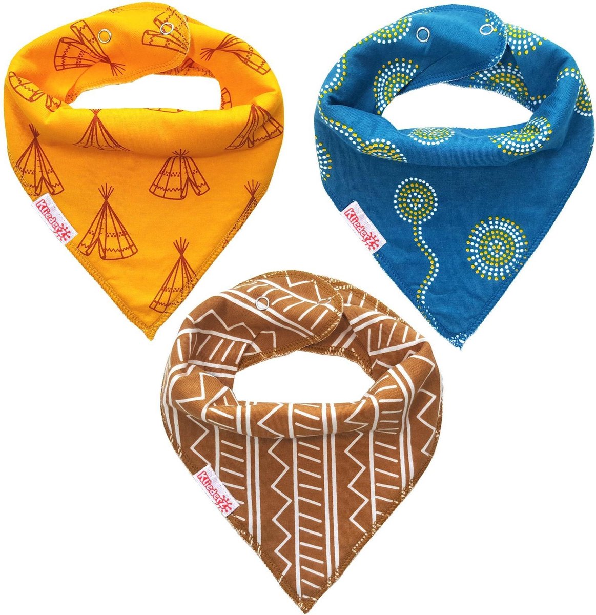 Slabbetjes baby jongens | Bandana kwijl slab | 3 stuks slabbers BB04a