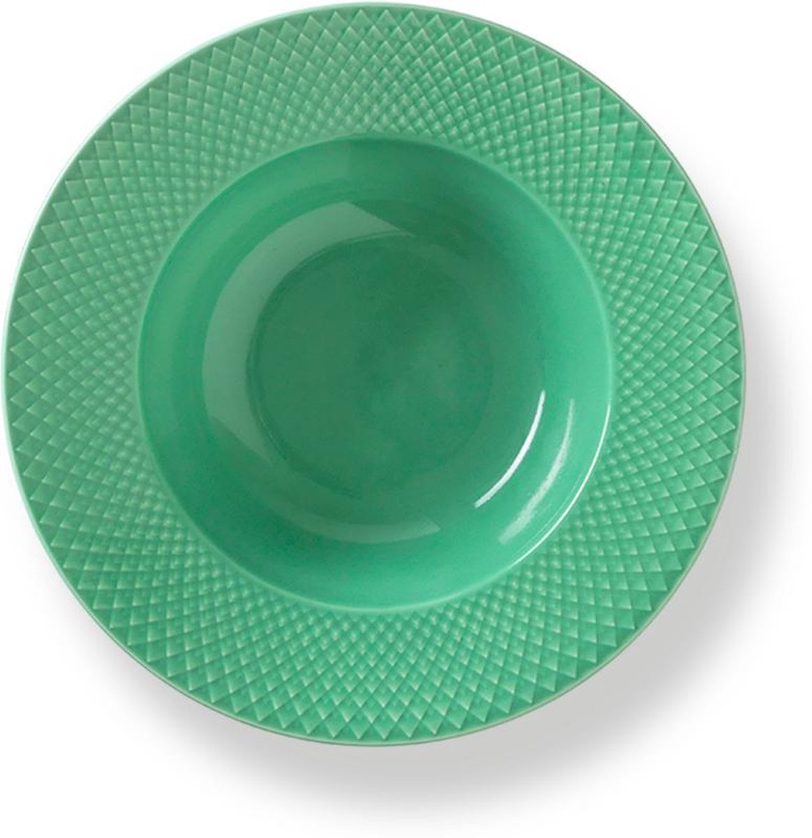 LYNGBY PORCELAIN RHOMBE COLOR DIEP BORD 24.5CM GROEN