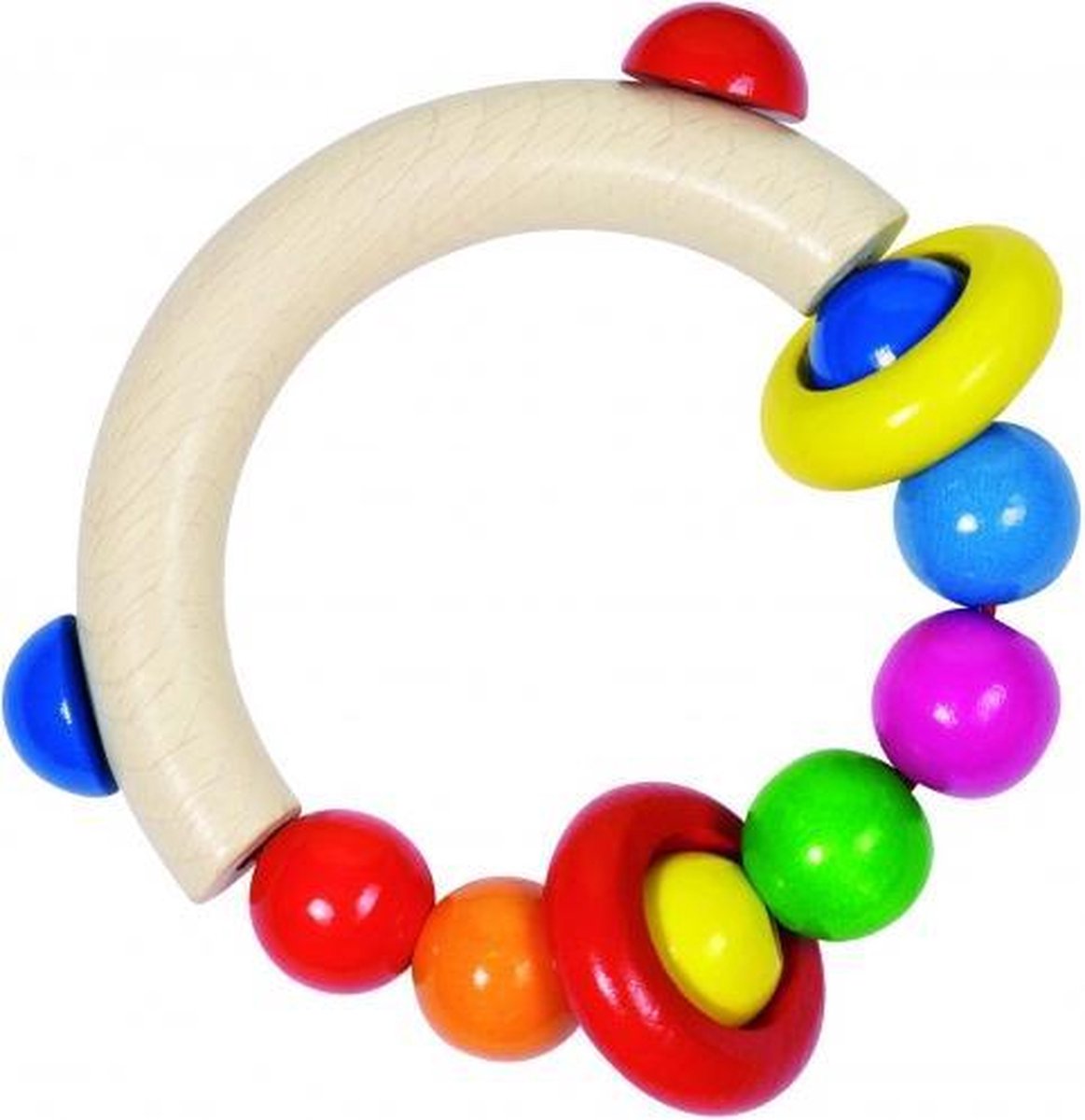 Heimess Bijtring rond parels en 2 ringen 8