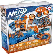 Tib Feestpakket Nerf Spel Jongens Papier Blauw/oranje 47-delig