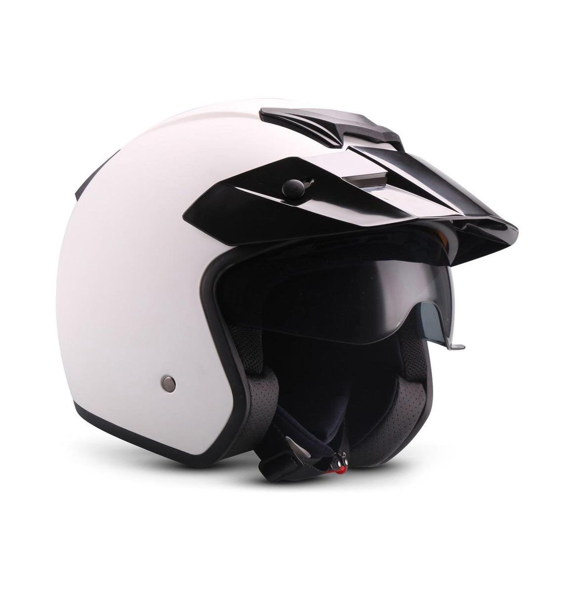Moto S78 Mat wit open jethelm politie helm scooter motor