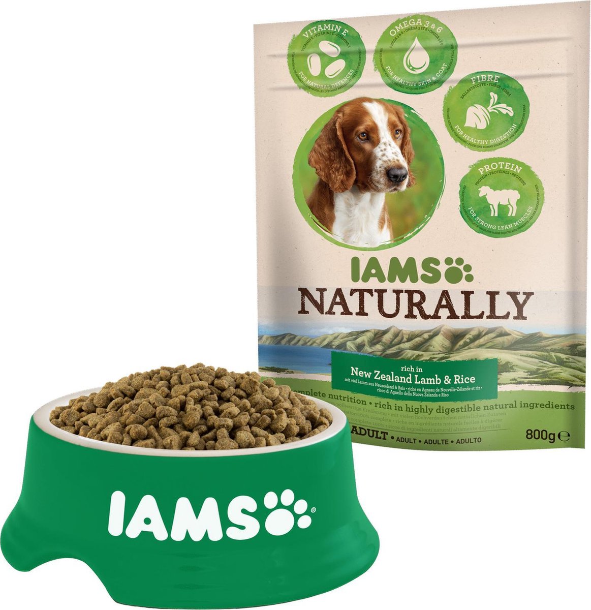 Iams Naturally Dog Adult Lam&Rijst 800 g