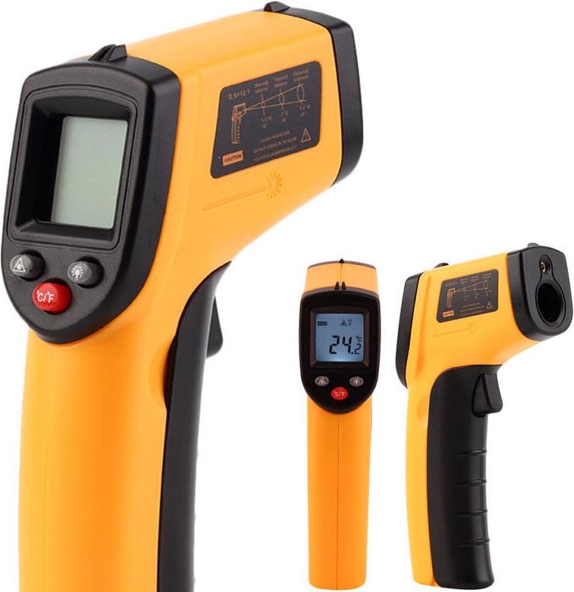 ProTools - Infrarood Thermometer - Laser Temperatuur Meter - Thermometer - Warmtemeter - Digitaal - Temperatuurmeter - Temperatuurmeter infrarood