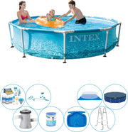 Intex Metal Frame Rond Strandzijde 305x76 cm - Alles in 1 Zwembad Pakket