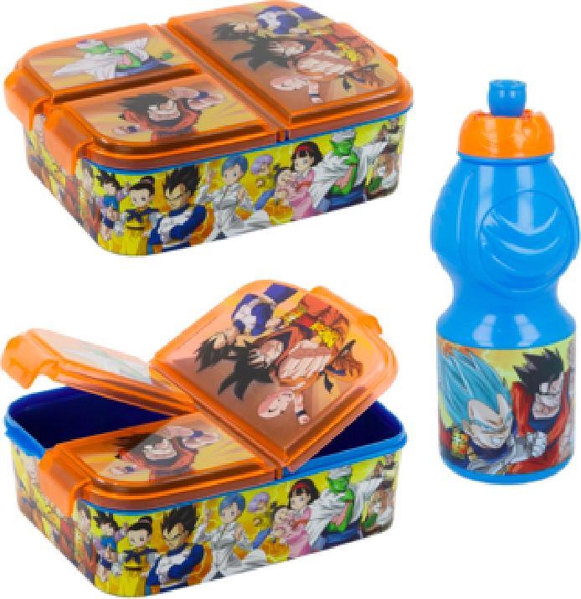 Dragon Ball  Z - 3 vaks broodtrommel + drinkfles 400 ml