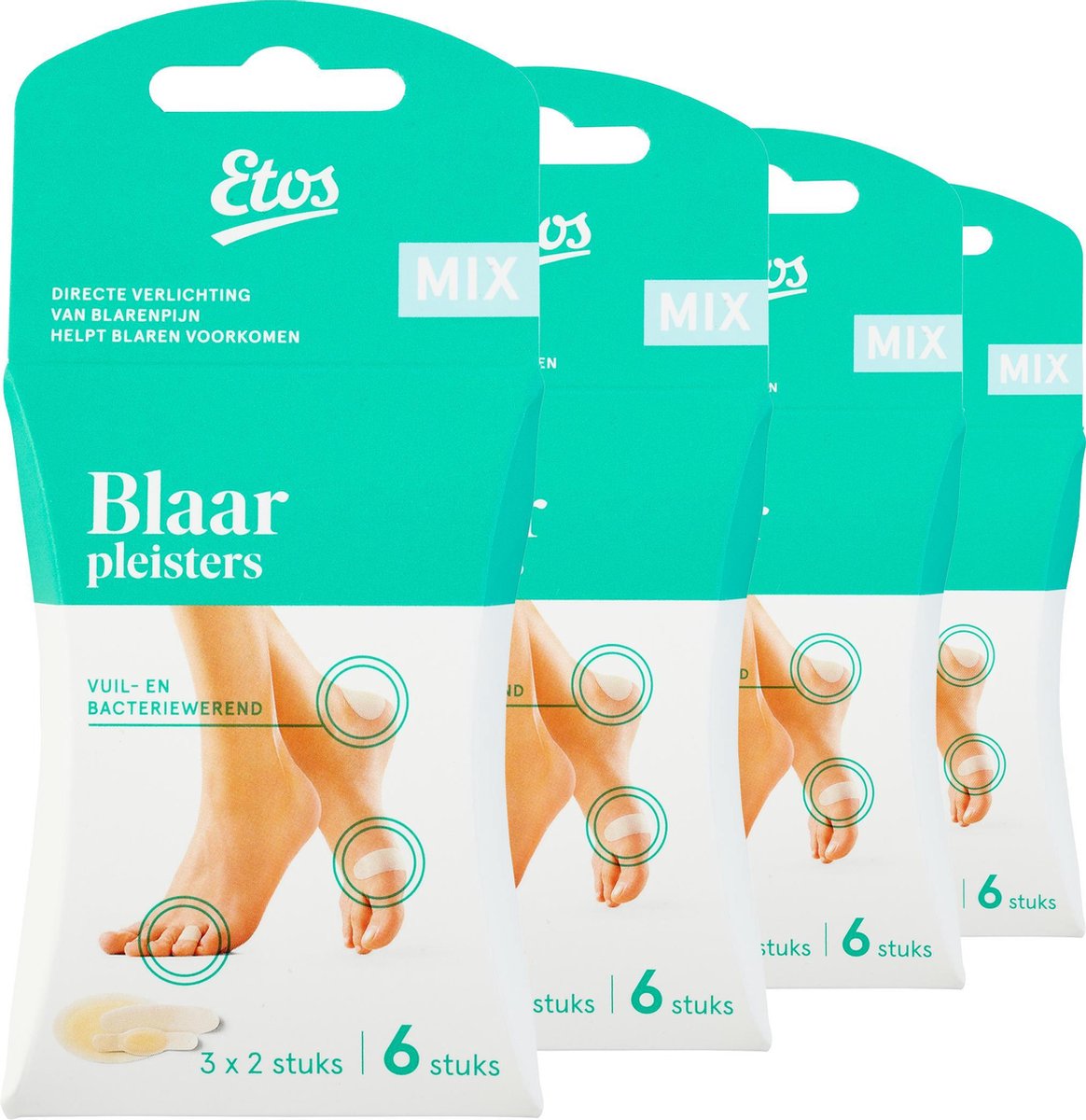 Etos Blaarpleister mix - 24 blaarpleisters (4 x 6)
