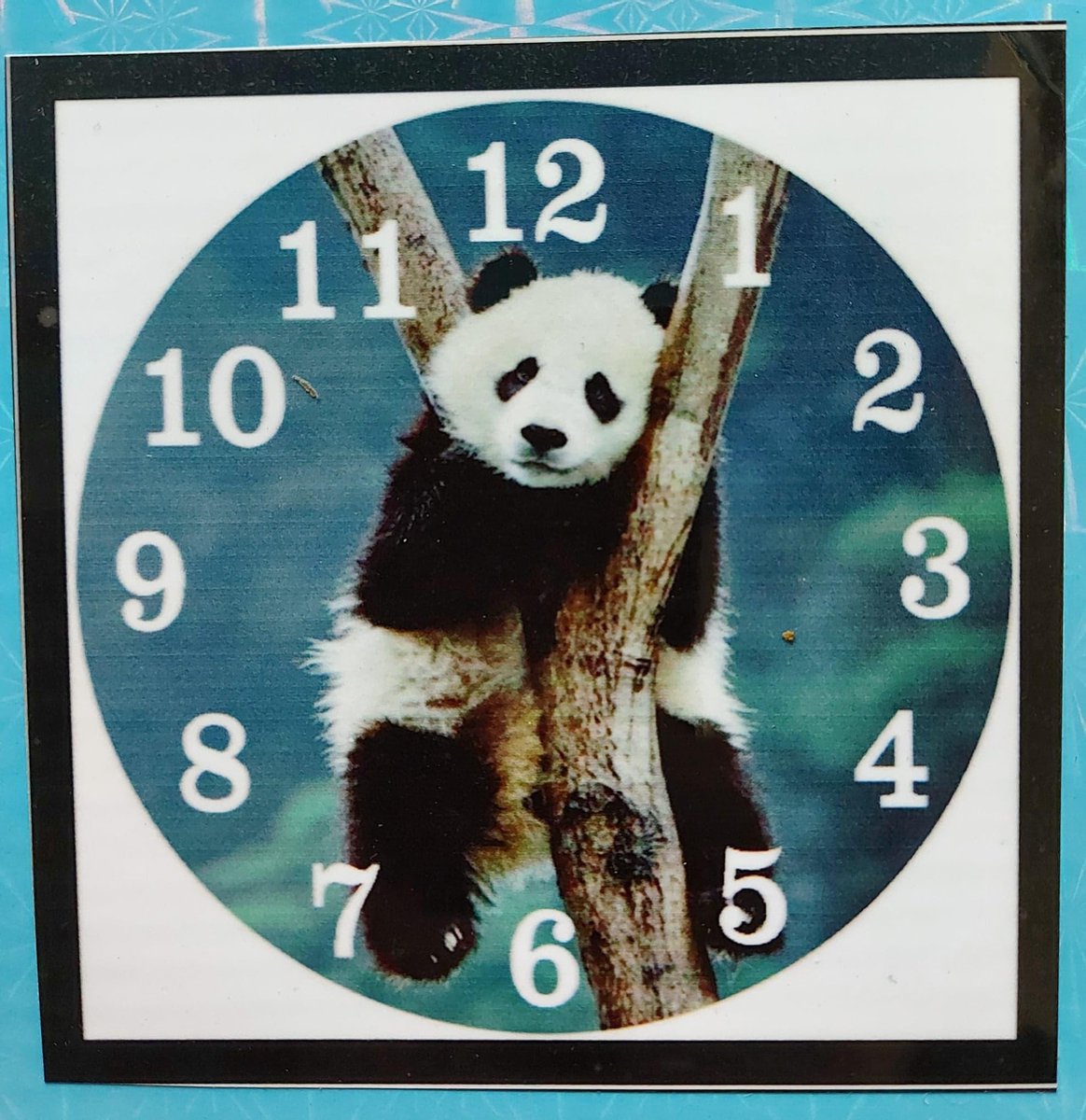 Diamond painting klok - Panda