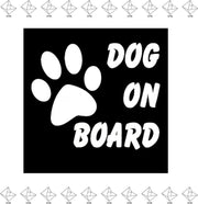 EPIN B.V. | Dog On Board Auto Sticker | Hond Aan Boord Autosticker | 15x12 CM | WIT